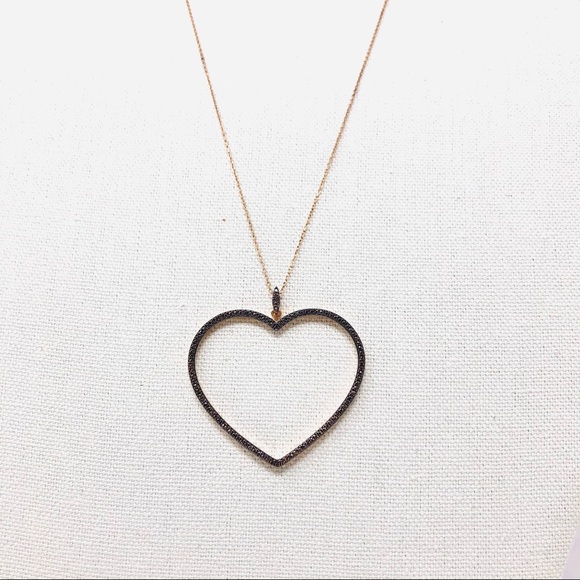Rose gold sterling silver crystal heart 💖 necklace - Picture 15 of 15